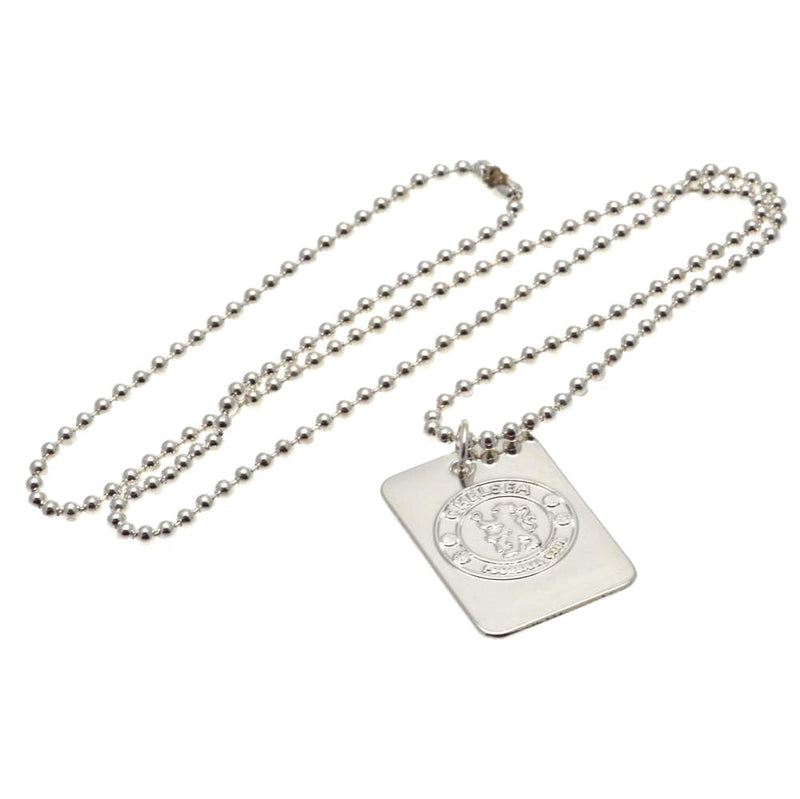 Chelsea FC Silver Plated Dog Tag & Chain, alternate view