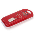 Arsenal FC Silver Plated Dog Tag & Chain, side angle
