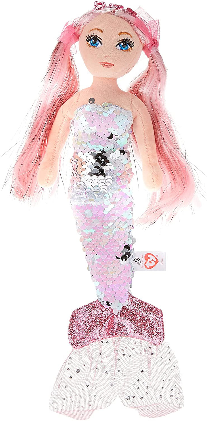 Ty Mermaid Cora Pink Sequin Plush