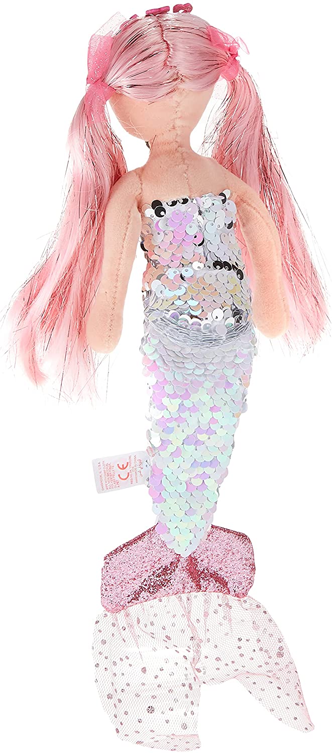 Ty Mermaid Cora Pink Sequin Plush