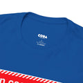'In Case of Fire, Save My Vinyl' T-Shirt, size reference