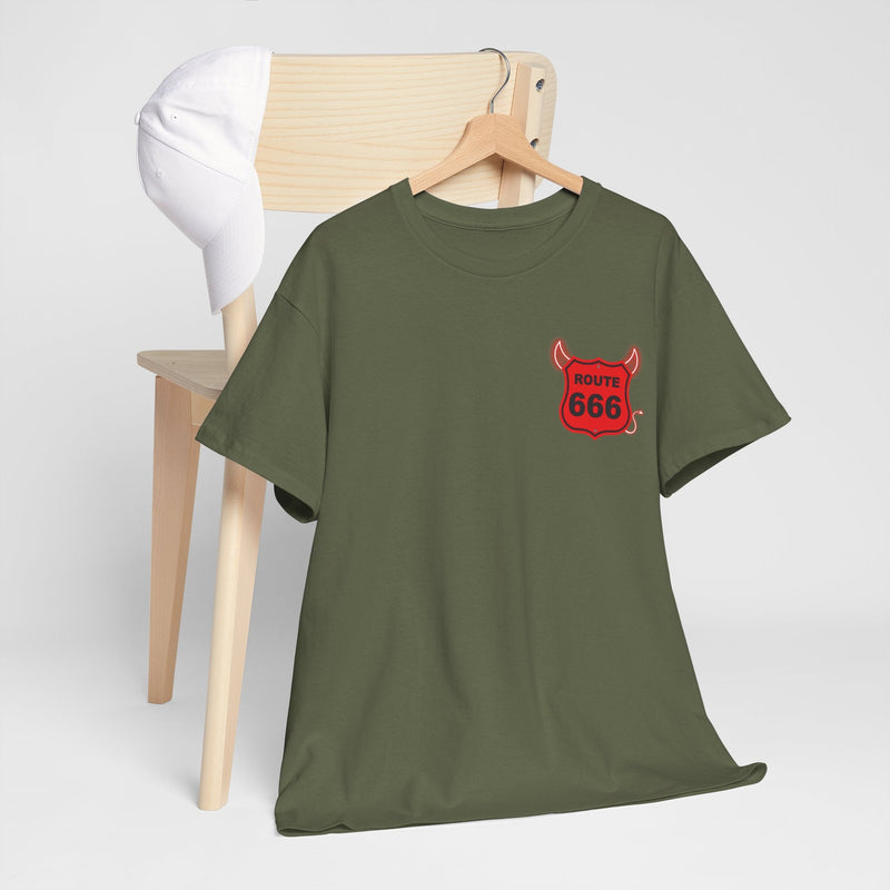 'Highway to Hell' Lyric T-Shirt, showing reverse