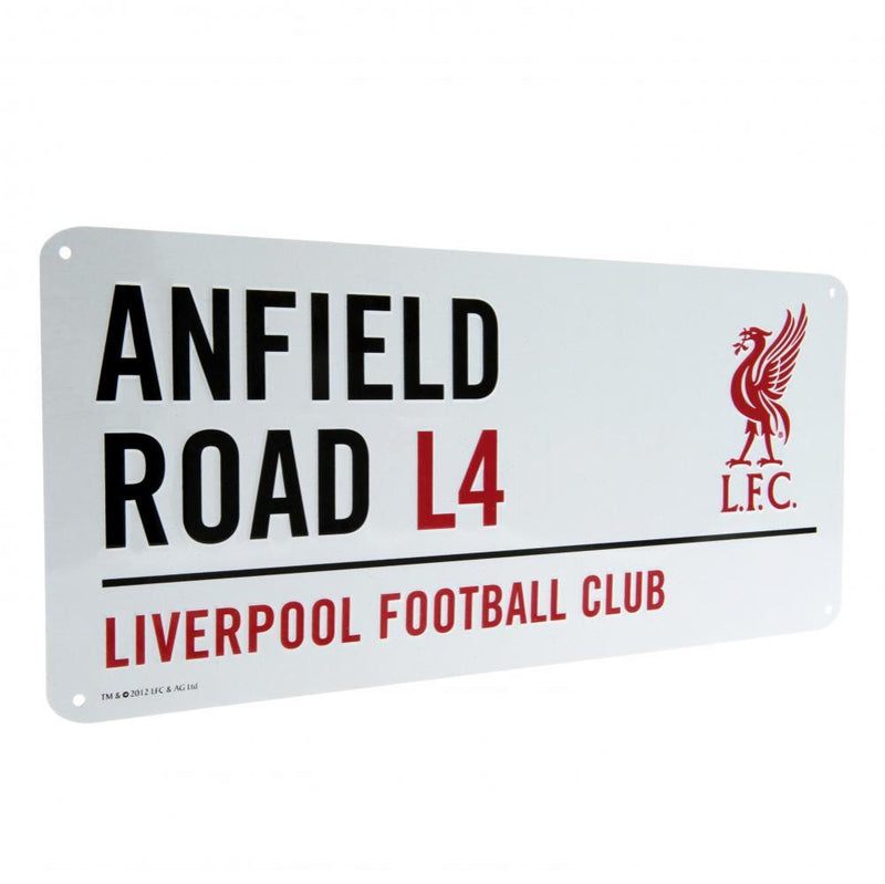 Liverpool FC White Street Sign, alternate view