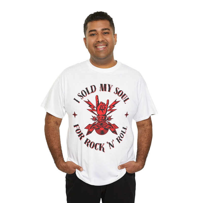 'I Sold My Soul for Rock 'n' Roll' T-Shirt, in display