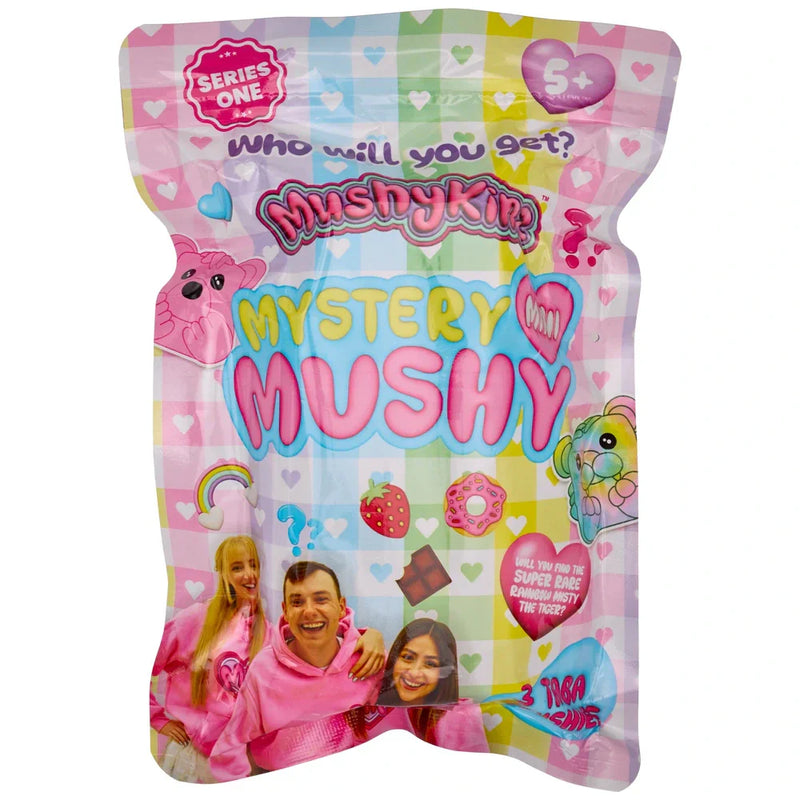 Mushykinz Mystery Mini Mushy Taba Squishies Fidget Toy 3 Pack Assortment, close-up detail