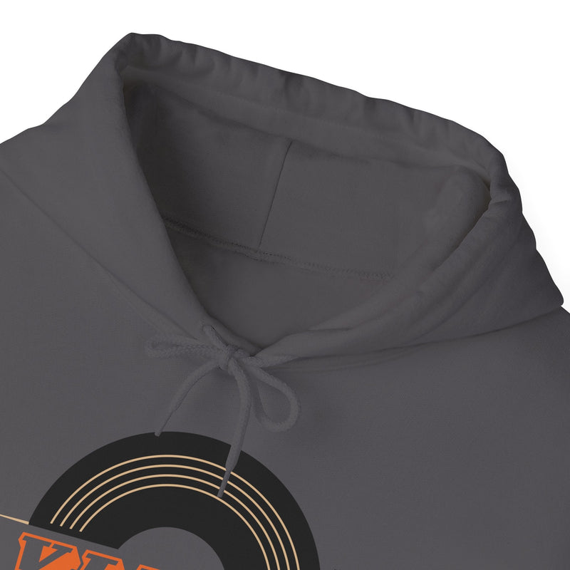 Vinyl Record Logo Men's Hoodie, showing reverse