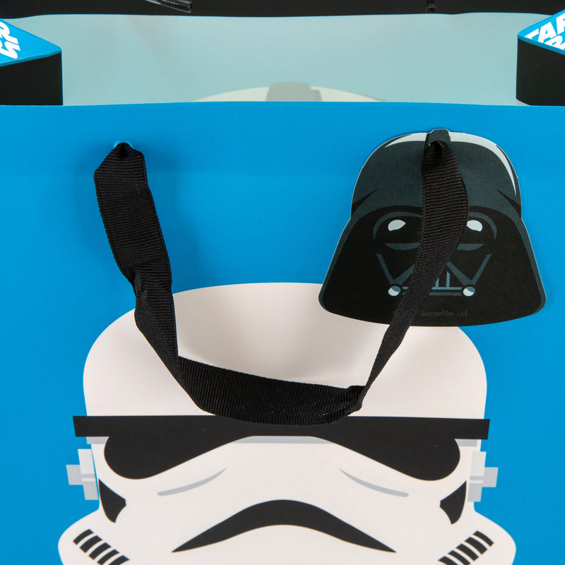 Any Occasion Large Gift Bag - Blue Star Wars™ Stormtrooper & Darth Vader Design