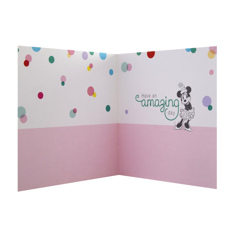 Birthday Card - Cute Disney Minnie Mouse Design