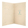 1st Birthday Card for Grandson - Cute Disney Winnie the Pooh Design with Keepsake Booklet