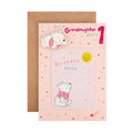 1st Birthday Card for Granddaughter - Disney Winnie the Pooh Design with Keepsake Booklet