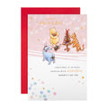 Christmas Card for Mum and Dad - Disney Winnie the Pooh Cute Tree Decorating Design