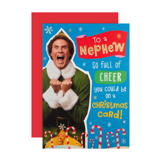 Christmas Card for Nephew - Fun Warner Bros Elf Design