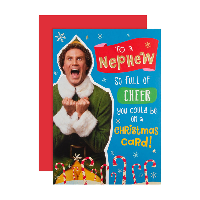 Christmas Card for Nephew - Fun Warner Bros Elf Design