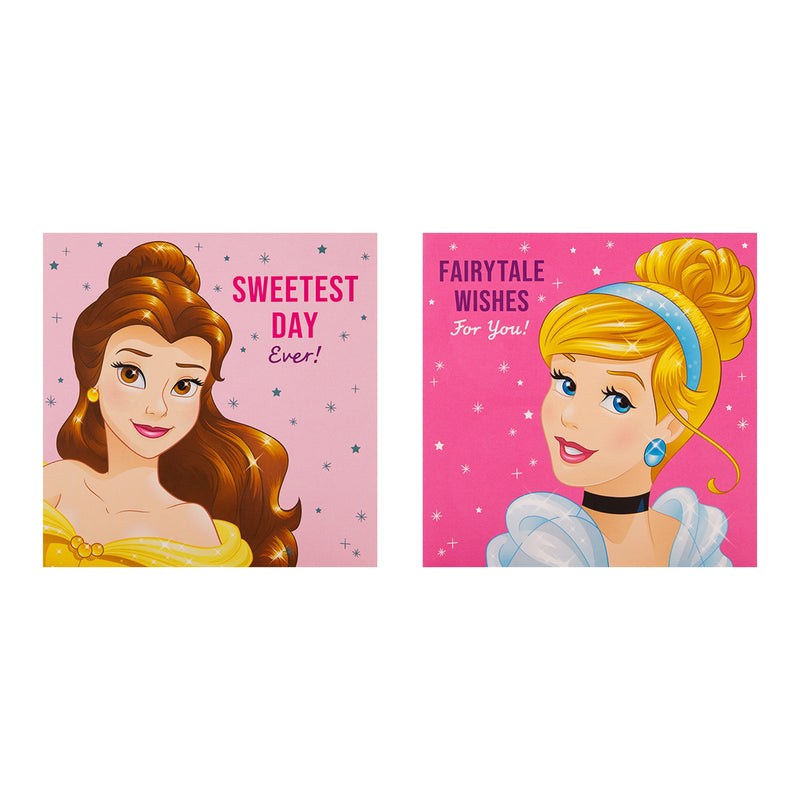 Kids Birthday Cards - Multipack of 10 in 5 Disney Princesses Designs