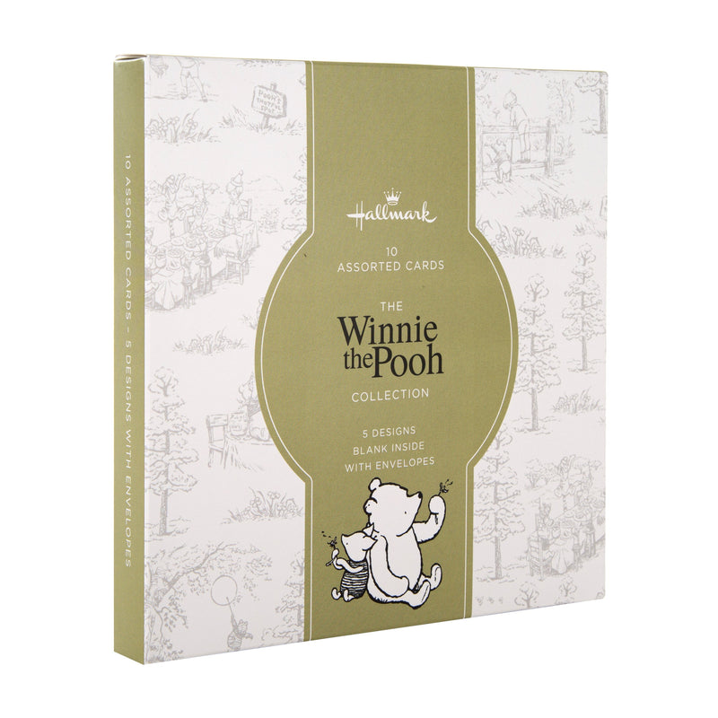 Assorted Cards - Multipack of 10 in 5 Disney's Winnie The Pooh Designs