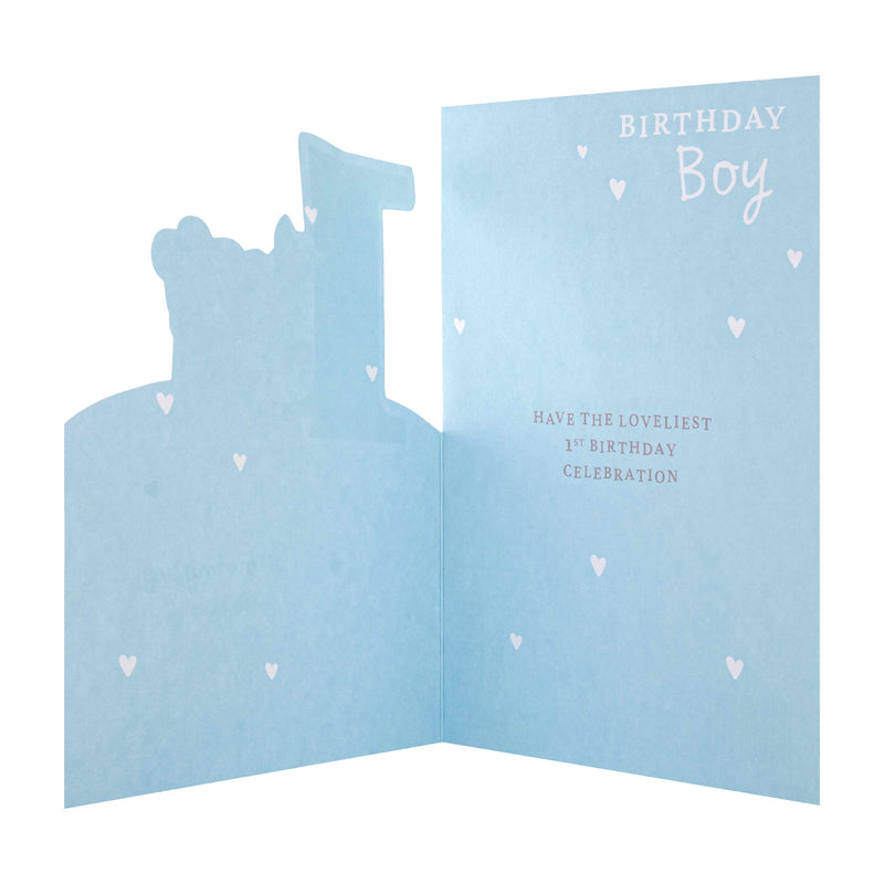 1st Birthday Card for Boy - Disney Winnie the Pooh Design