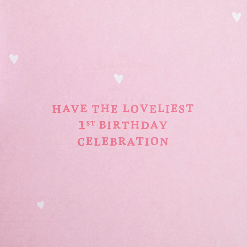 1st Birthday Card for Girl - Disney Winnie the Pooh Design
