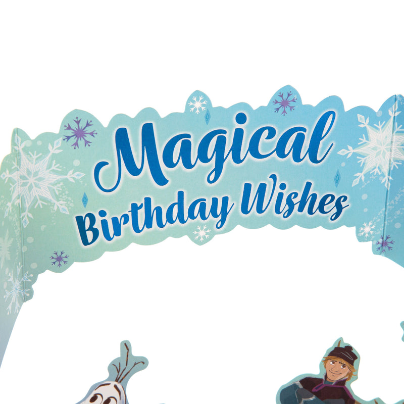 Birthday Card - 3D Blue Disney Frozen Design