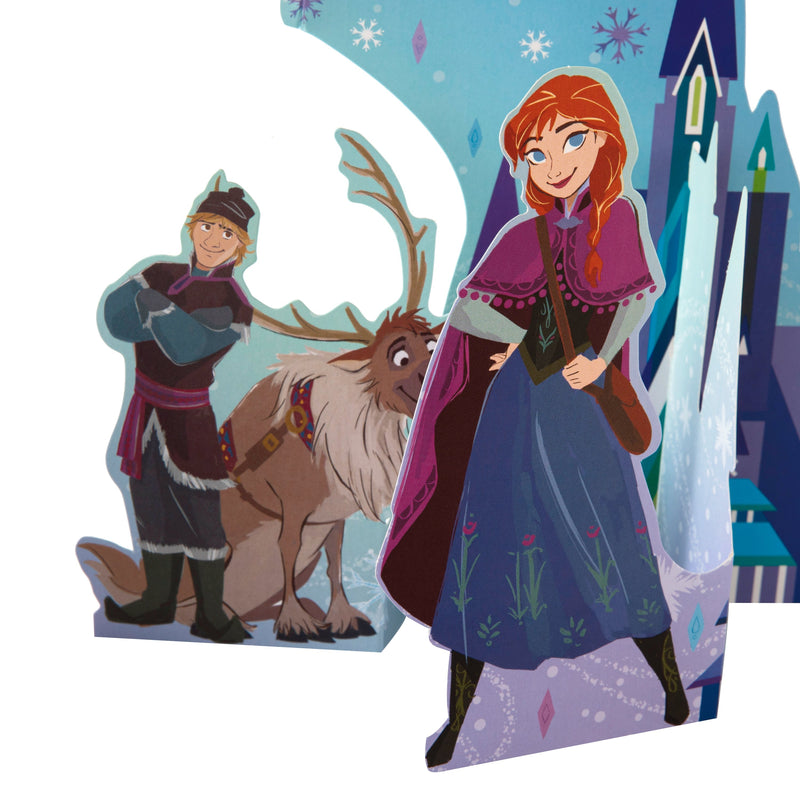 Birthday Card - 3D Blue Disney Frozen Design