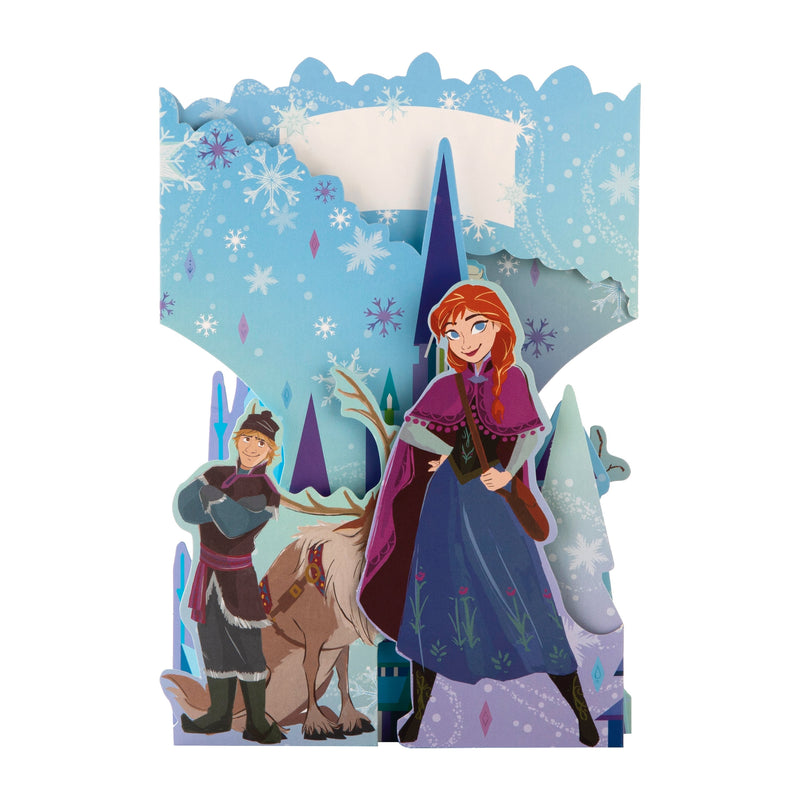 Birthday Card - 3D Blue Disney Frozen Design