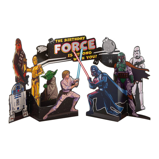 Birthday Card - 3D Star Wars™ Luke Skywalker & Darth Vader Scene Design