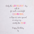 Birthday Card for Grandma - Pink Forever Friends Flowers Design