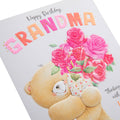 Birthday Card for Grandma - Pink Forever Friends Flowers Design