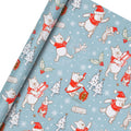 12M Multipack Christmas Wrapping Paper - 3 x 4M Rolls in 1 Blue Disney Winnie the Pooh Design