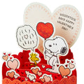 Paper Wonder Mini Valentine's Day Card - 3D Red SNOOPY & WOODSTOCK Design