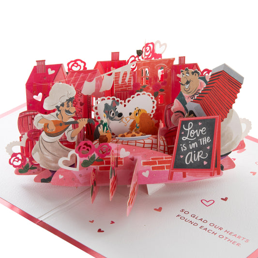 Paper Wonder Valentine's Day Card - 3D Disney Lady and the Tramp Design