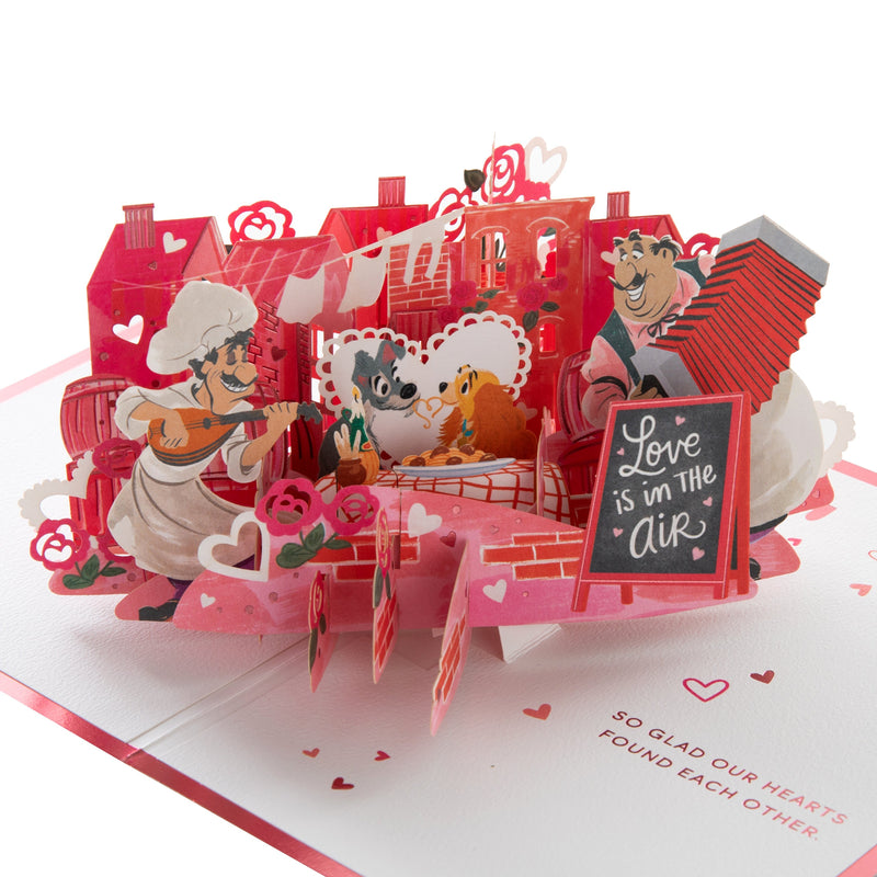 Paper Wonder Valentine's Day Card - 3D Disney Lady and the Tramp Design