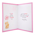 Birthday Card for Mam - Forever Friends Bear Flower Design