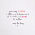 Birthday Card for Mam - Forever Friends Bear Flower Design