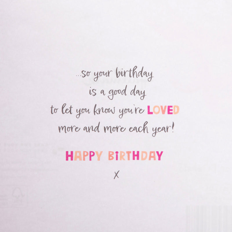 Birthday Card for Granddaughter - Forever Friends Bears Balloons Design