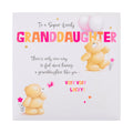 Birthday Card for Granddaughter - Forever Friends Bears Balloons Design
