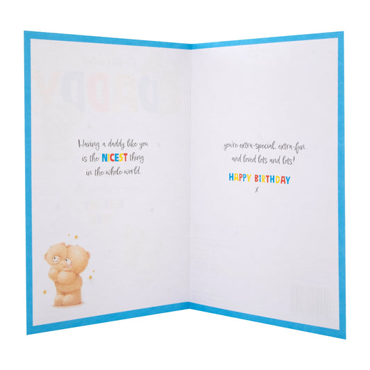Birthday Card for Daddy - Forever Friends Bears & Stars Design