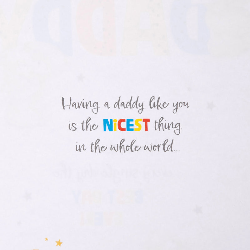Birthday Card for Daddy - Forever Friends Bears & Stars Design