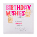 Birthday Card for Her - Pink Forever Friends Bears Daisies Design