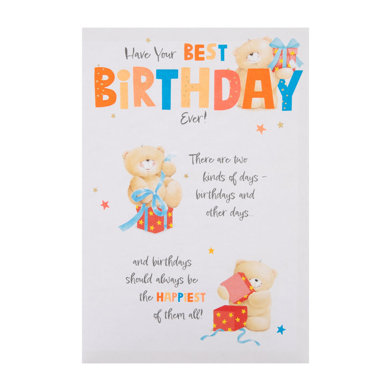Birthday Card - Forever Friends Bears Gifts Design
