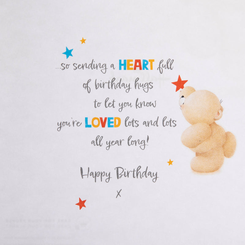 Birthday Card for Dad - Forever Friends Bear with Megaphone Design