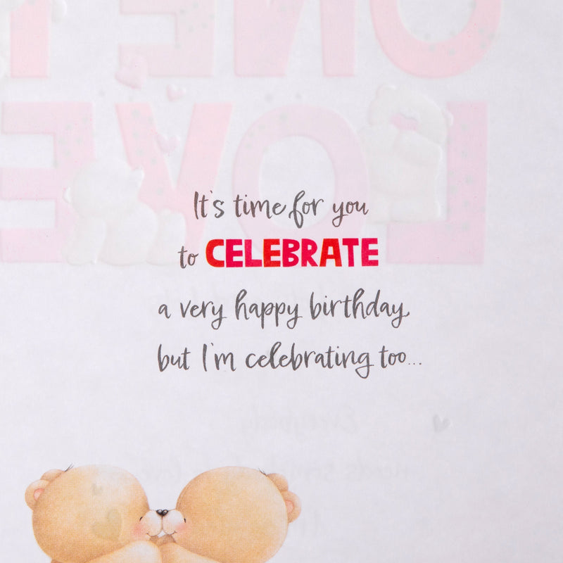 Birthday Card for One I Love - Red Forever Friends Hearts Design