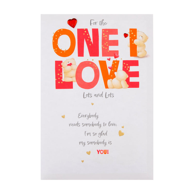 Birthday Card for One I Love - Red Forever Friends Hearts Design