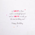Birthday Card for Friend - Pink Forever Friends & Stars Design