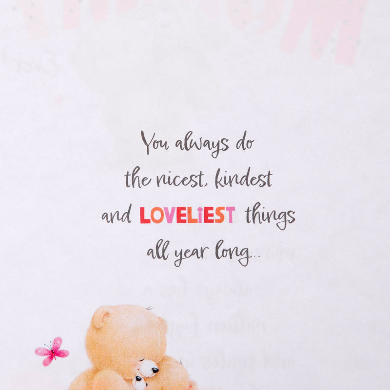 Birthday Card for Mummy - Forever Friends Bears Heart Design