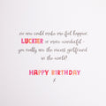 Birthday Card for Girlfriend - Pink Forever Friends Bears Rose Design
