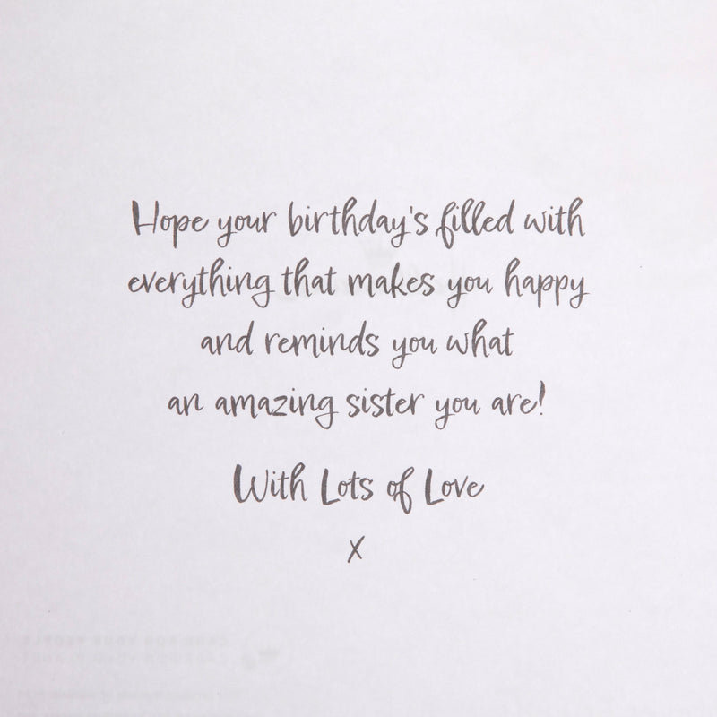 Birthday Card for Sister - Pink Forever Friends Bears Party Design