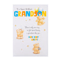 Birthday Card for Grandson - Forever Friends Bears with Football Design