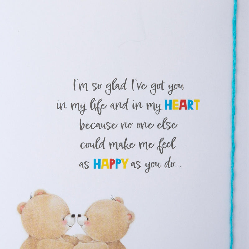Birthday Card for Husband - Forever Friends Bears Hugs Design
