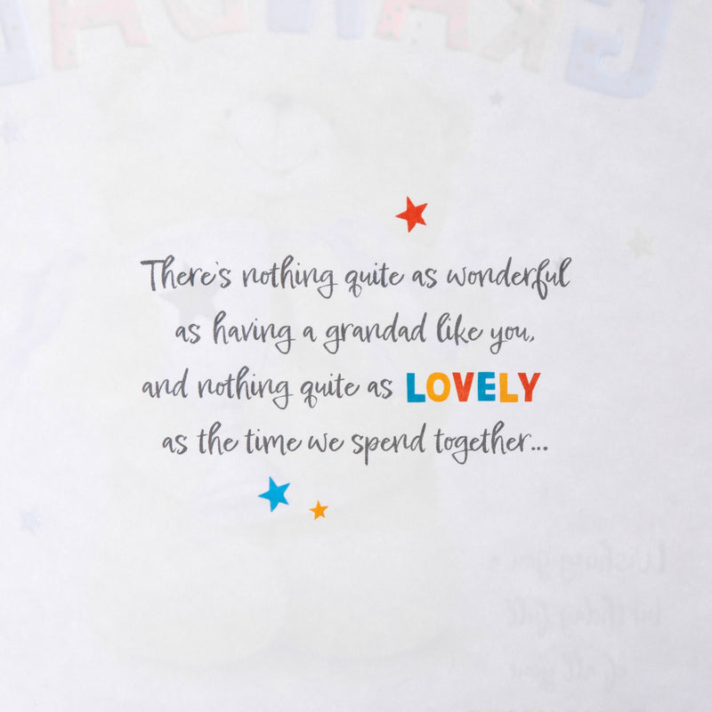Birthday Card for Grandad - Forever Friends Bear with Trophy Design