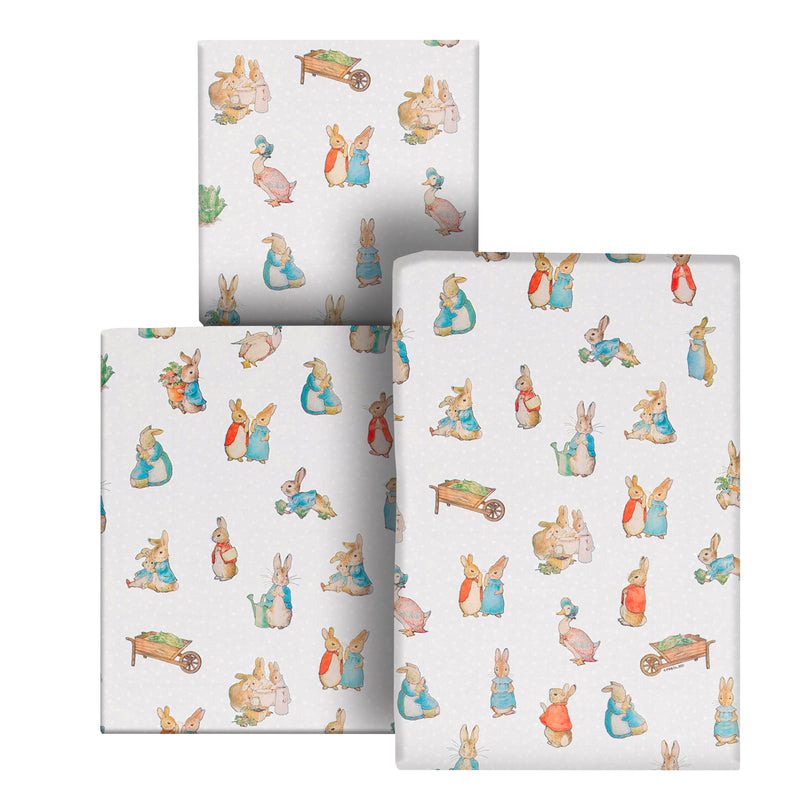 6M Wrapping Paper - 3 x 2M Rolls in 1 Cute Peter Rabbit™ Design